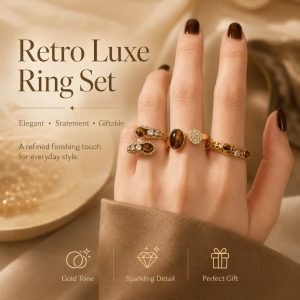 Retro Luxe Ring Set